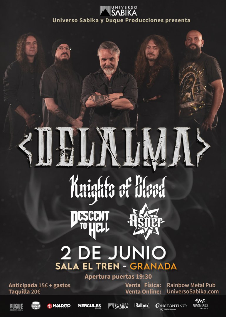 En Concierto: DelAlma + Knights of Blood + Descent to Hell + Astter